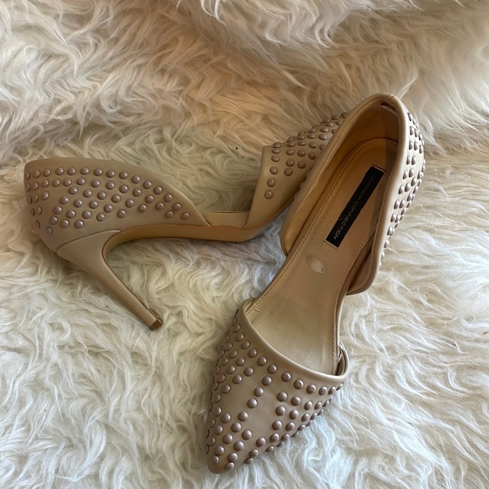 French connection womens forever stuffed pump nude 8.5